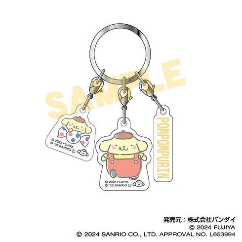 『PEKO×サンリオキャラクターズ』3連アクリルキーホルダー03 ポムポムプリン