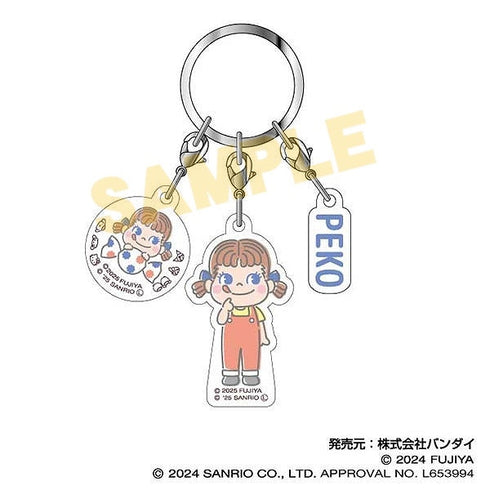 『PEKO×サンリオキャラクターズ』3連アクリルキーホルダー07 ペコちゃん