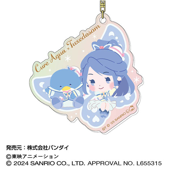 『Yes!プリキュア5GoGo!×サンリオキャラクターズ』オーロラアクリルキーホルダー 05 キュアアクア×タキシードサム