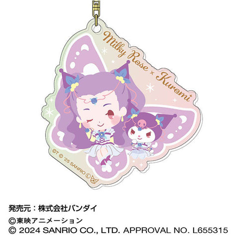 『Yes!プリキュア5GoGo!×サンリオキャラクターズ』オーロラアクリルキーホルダー 06 ミルキィローズ×クロミ