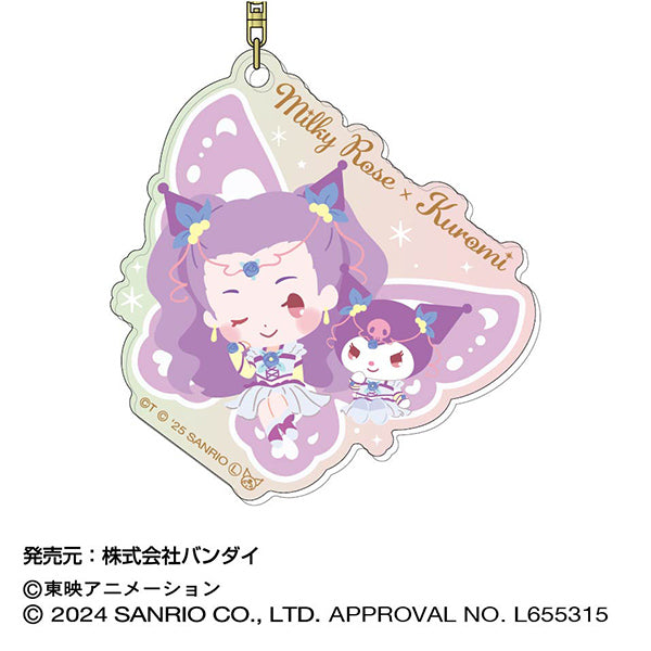 『Yes!プリキュア5GoGo!×サンリオキャラクターズ』オーロラアクリルキーホルダー 06 ミルキィローズ×クロミ