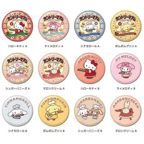 『サンリオキャラクターズ』CANバッジ カントリーマアム x サンリオキャラクターズ BOX