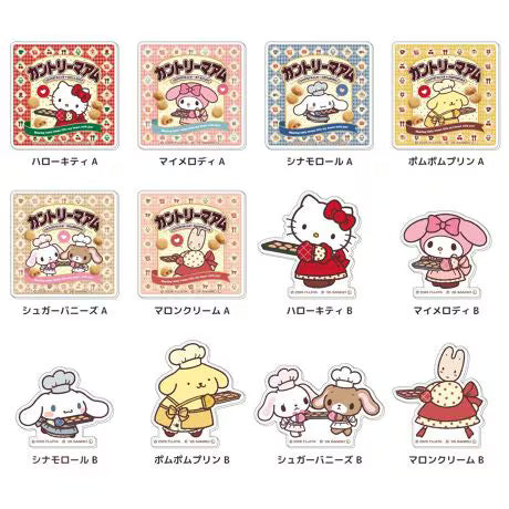 『サンリオキャラクターズ』アクリルステッカー カントリーマアム x サンリオキャラクターズ BOX