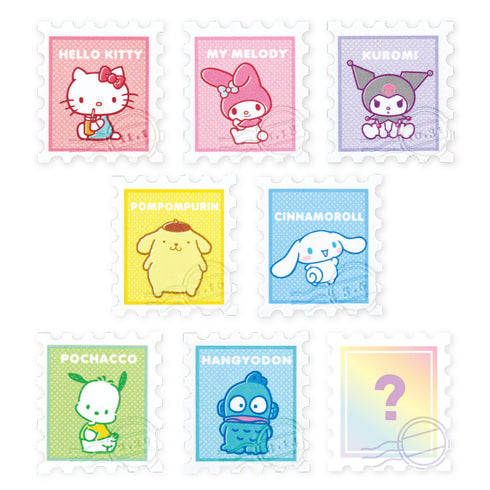 『サンリオキャラクターズ』シークレットレザー風ステッカー 切手風【BOX】