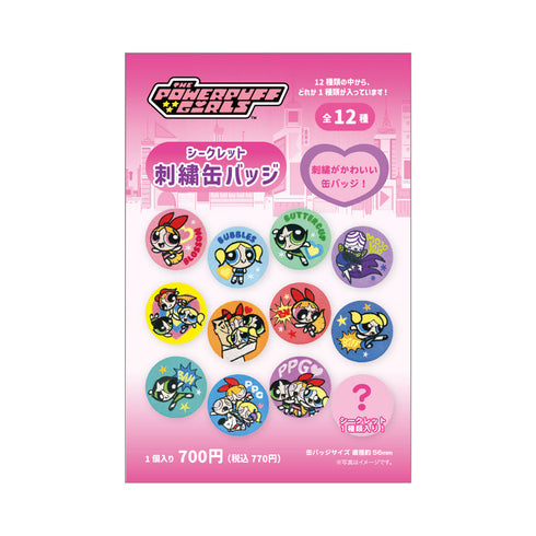 『パワーパフガールズ』シークレット刺繍缶バッジ【BOX】