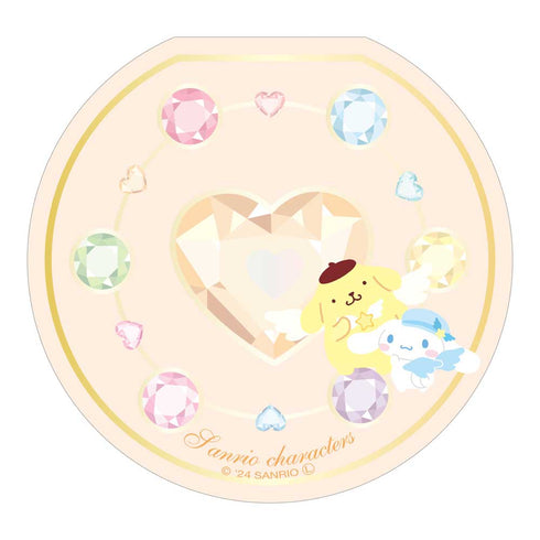 『サンリオキャラクターズ』コンパクト風メモ マジカルジュエリー ポムポムプリン&シナモロール