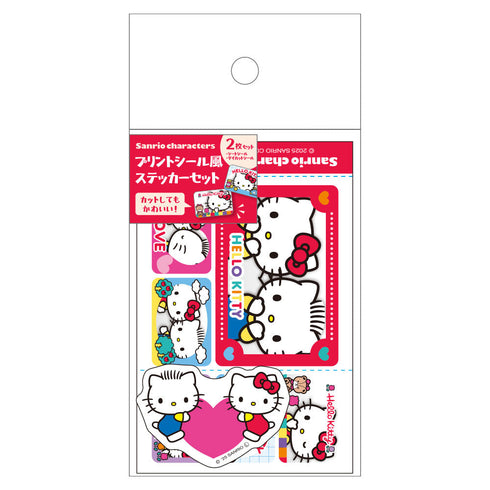 『サンリオキャラクターズ』プリントシール風ステッカーセット ハローキティ&ディアダニエル