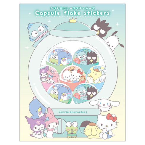 『サンリオキャラクターズ』カプセルフレークステッカーズ 集合