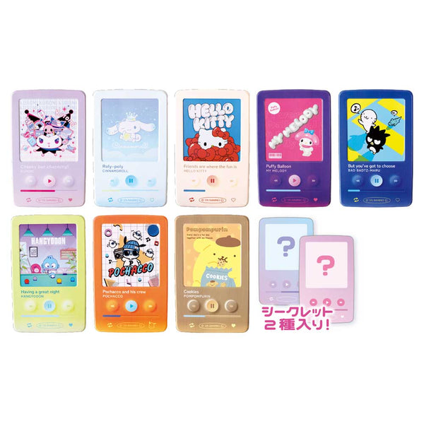 『サンリオキャラクターズ』シークレットミュージックプレーヤー缶バッジ【BOX】