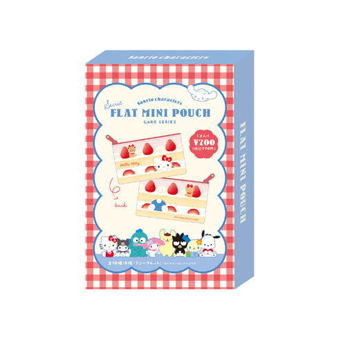 『サンリオキャラクターズ』シークレットフラットミニポーチ ケーキ【BOX】