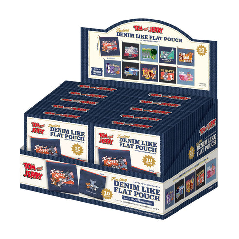 『トムとジェリー』トレーディングデニム風フラットポーチ【BOX】