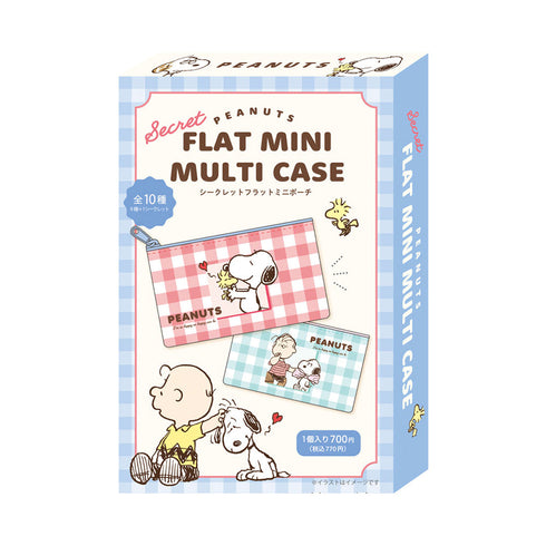 『スヌーピー』シークレットフラットミニポーチ チェック【BOX】