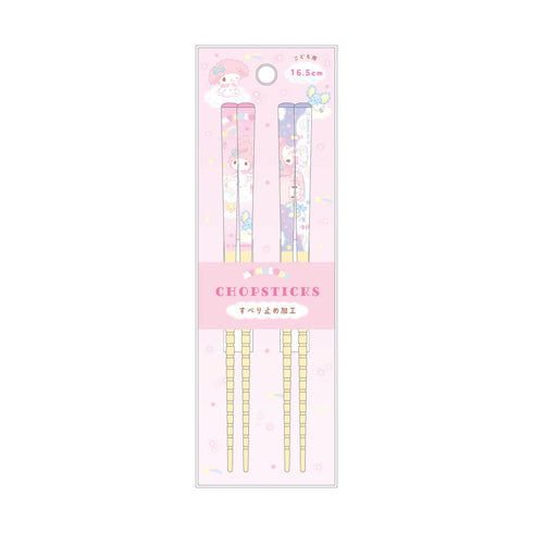 "Sanrio Characters" Pair of Bamboo Chopsticks (16.5 cm) Fluffy Sky My Melody