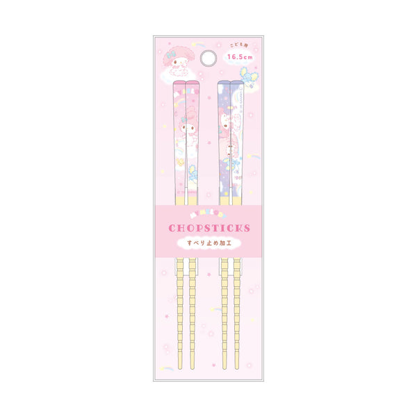 "Sanrio Characters" Pair of Bamboo Chopsticks (16.5 cm) Fluffy Sky My Melody