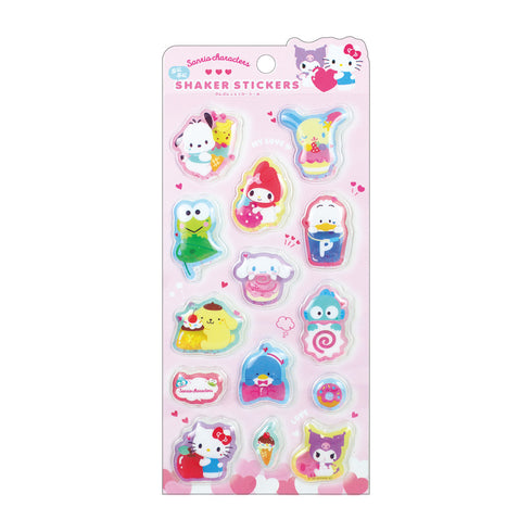 "Sanrio Characters" Puni Puni Shaker Stickers: Everyone's Favorites