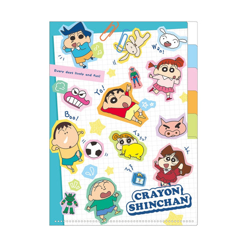 『クレヨンしんちゃん』5インデックスクリアファイル コラージュ/ペタペタ