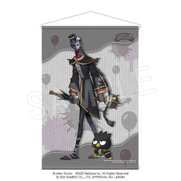 『IdentityV×サンリオキャラクターズ』B2タペストリー 白黒無常(黒:Fan Wujiu)&バッドばつ丸