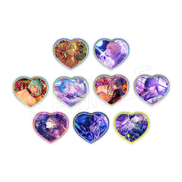 夢職人と忘れじの黒い妖精 トレーディングハート型ホロアクリルコースター 1SET/9個入