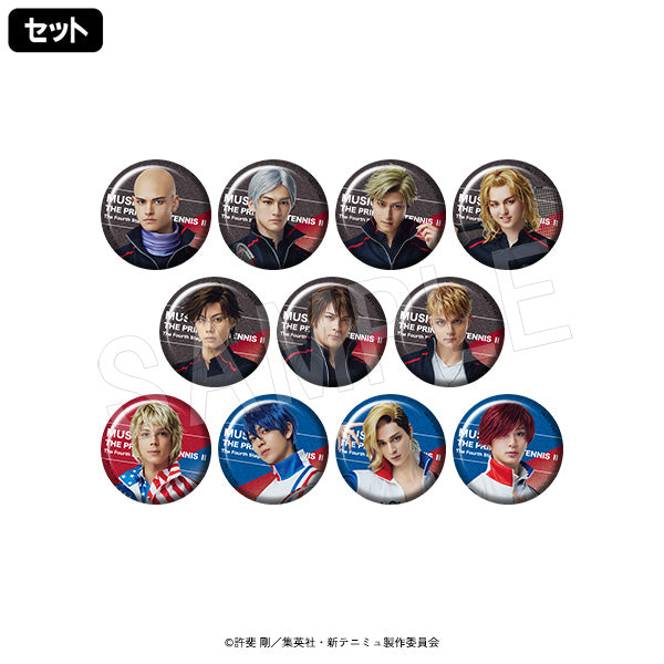 『ミュージカル新テニスの王子様The Fourth Stage』トレーディンググリッター缶バッジ ドイツ&アメリカ&フランス 1SET/11個入り【BOX】