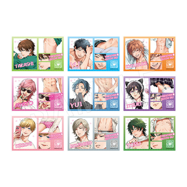 『ヤリチン☆ビッチ部』ステッカーセット(9枚入り) 裏垢男子&隠し撮りver.