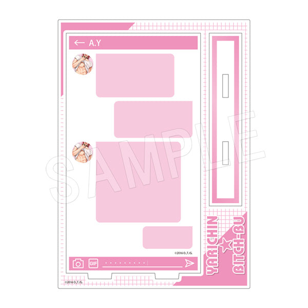 『ヤリチン☆ビッチ部』DM風アクリルメモスタンド 裏垢男子&隠し撮りver. 百合 絢斗