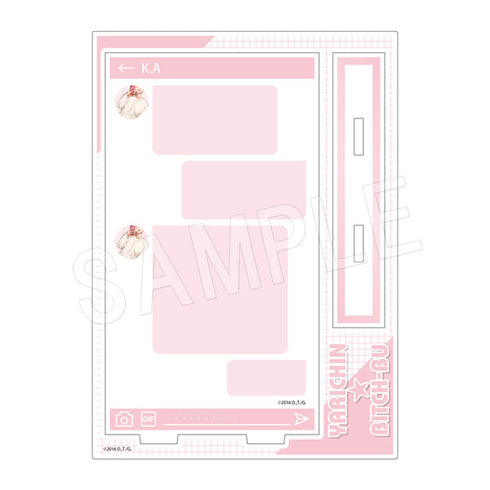 『ヤリチン☆ビッチ部』DM風アクリルメモスタンド 裏垢男子&隠し撮りver. 明美 圭一