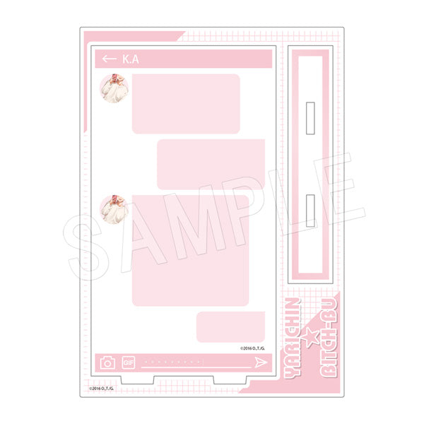 『ヤリチン☆ビッチ部』DM風アクリルメモスタンド 裏垢男子&隠し撮りver. 明美 圭一