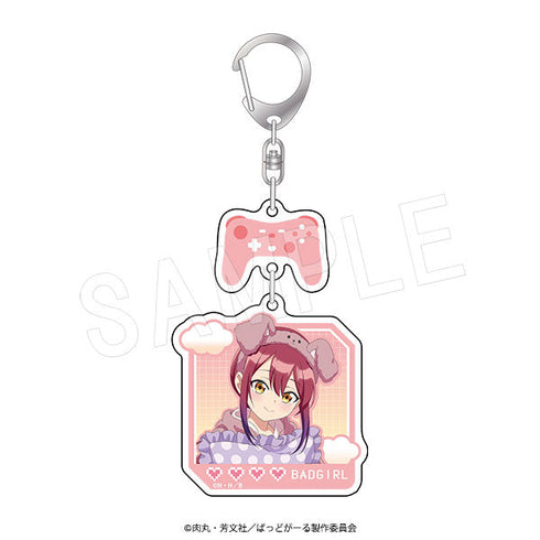 『ばっどがーる』アクリルキーホルダー アニマルルームウェアVer. 水鳥亜鳥