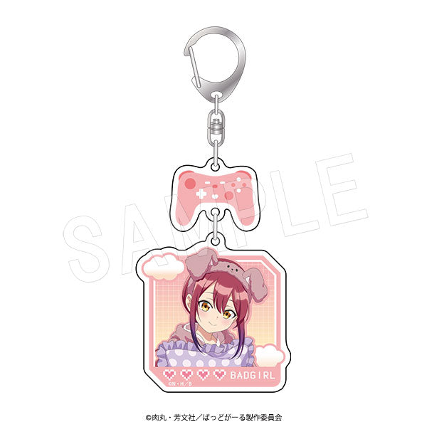 『ばっどがーる』アクリルキーホルダー アニマルルームウェアVer. 水鳥亜鳥