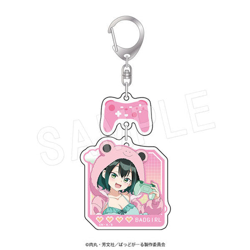 『ばっどがーる』アクリルキーホルダー アニマルルームウェアVer. 瑠璃葉るら