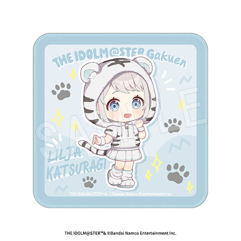 "Gakuen Idolmaster" Mini Towel: White Tiger Ver. Katsuragi Ririya