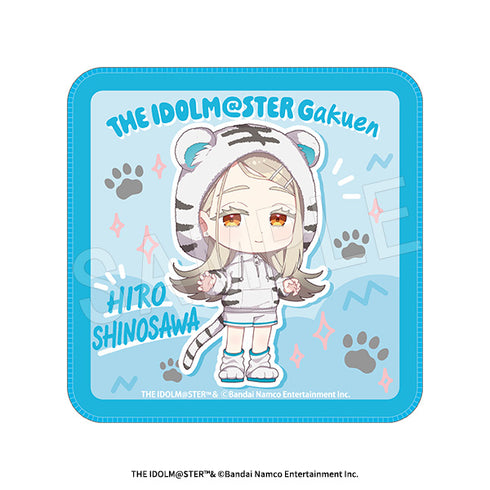 "Gakuen Idolmaster" Mini Towel: White Tiger Ver. Hiroshi Shinozawa