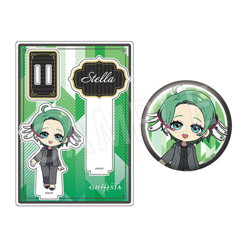 『グノーシア』アクリルフォトプロップス&グリッター缶バッジセット 黒スーツVer. ステラ