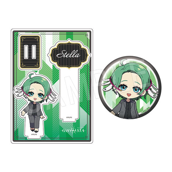 『グノーシア』アクリルフォトプロップス&グリッター缶バッジセット 黒スーツVer. ステラ