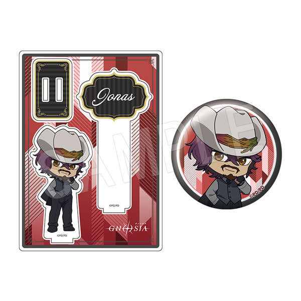 『グノーシア』アクリルフォトプロップス&グリッター缶バッジセット 黒スーツVer. ジョナス