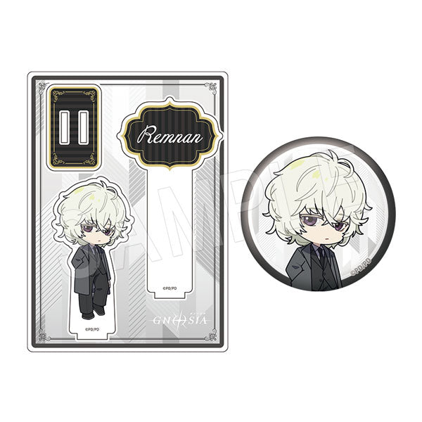 『グノーシア』アクリルフォトプロップス&グリッター缶バッジセット 黒スーツVer. レムナン