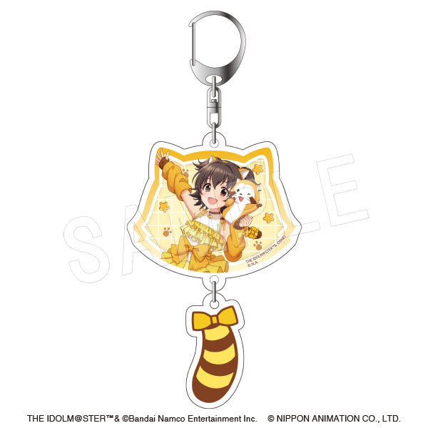 "The Idolmaster Cinderella Girls × Rascal" Double Acrylic Keychain with Tail: Miria Akagi