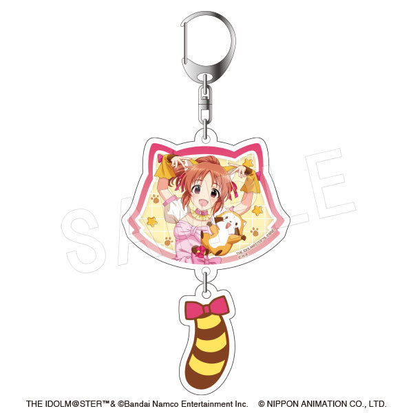 "The Idolmaster Cinderella Girls × Rascal" Double Acrylic Keychain with Tail: Nana Abe