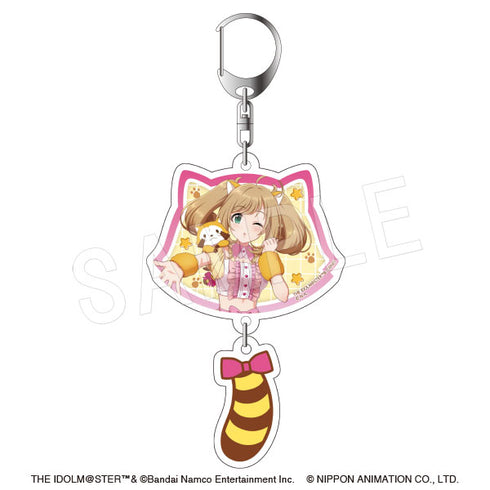 "The Idolmaster Cinderella Girls × Rascal" Double Acrylic Keychain with Tail - Kokoro Sato