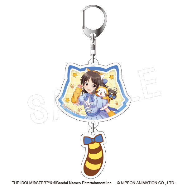 "The Idolmaster Cinderella Girls × Rascal" Double Acrylic Keychain with Tail - Arisu Tachibana