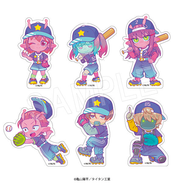 "Galaxy Express Milky☆Subway" Sticker Set: Baseball Version