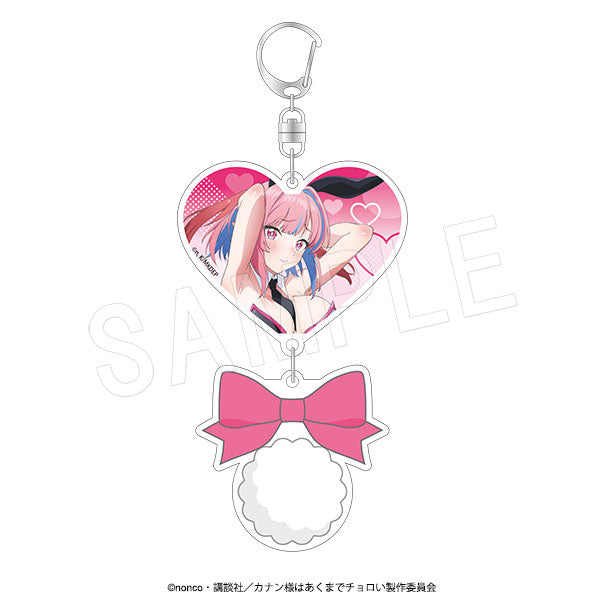 『カナン様はあくまでチョロい』ゆらゆらアクリルキーホルダー 白猫&バニーガールVer. 高潔カナン-バニーガール-