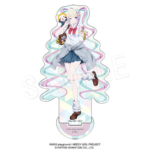 《NEEDY GIRL OVERDOSE×拉斯卡爾》全彩亞克力立體模型架 平成制服風格Ver. 超天醬&拉斯卡爾