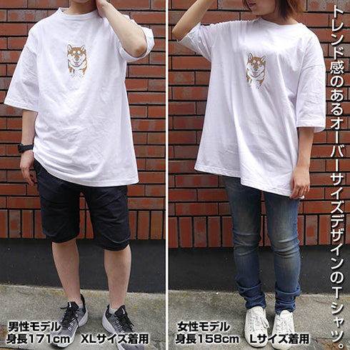 『世界の終わりに柴犬と』石原雄先生デザイン 壁とハルさん ビッグシルエットTシャツ【202407再販】