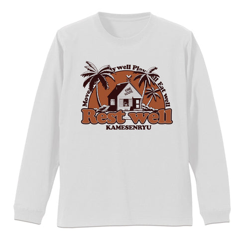 『ドラゴンボール』カメハウス 袖リブロングスリーブTシャツ/WHITE【202406再販】