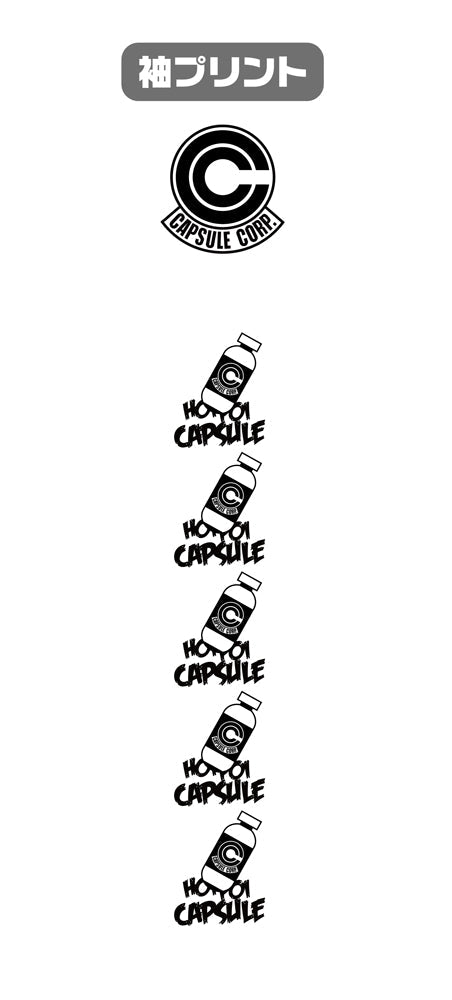『ドラゴンボール』カプセルコーポレーション 袖リブロングスリーブTシャツ/WHITE【202406再販】