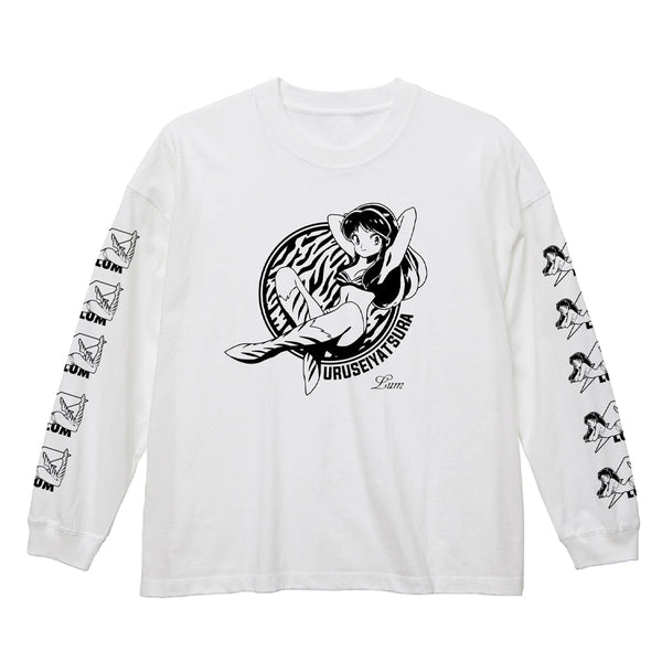 『うる星やつら』ラム ビッグシルエットロングスリーブTシャツ WHITE【202406再販】