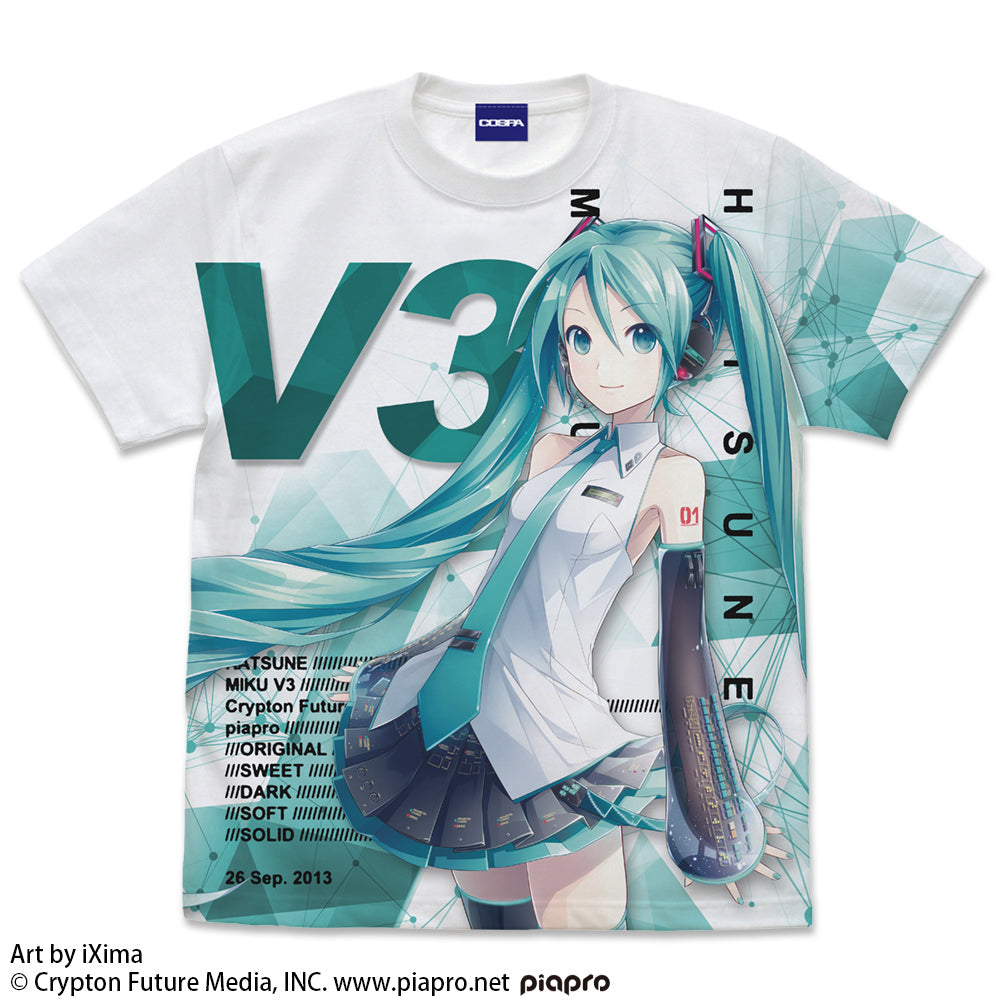 初音ミク V3』初音ミク V3 フルグラフィックTシャツ Ver.3.0【202406再販】 – Anime Store JP