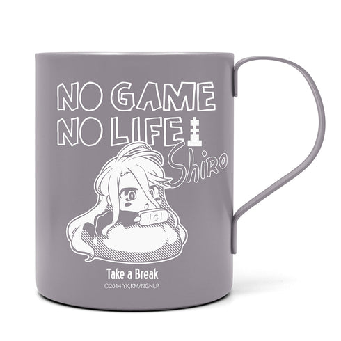 『ノーゲーム・ノーライフ』「白」とひと息 二層ステンレスマグカップ(塗装)