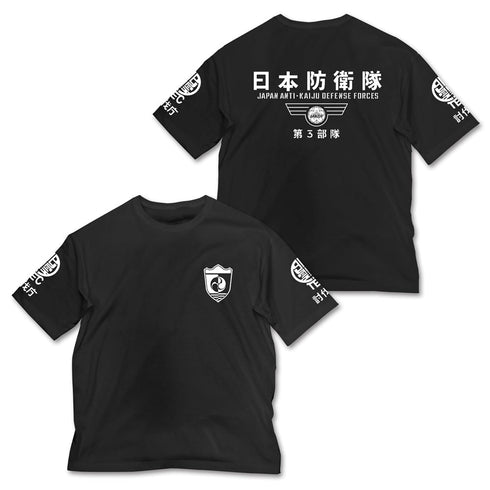 『怪獣8号』第3部隊 ビッグシルエットTシャツ/BLACK